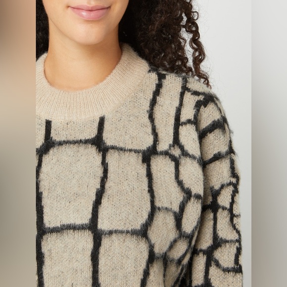 Object Sweater with all-over pattern model 'Melanie' in beige - Picture 3 of 7